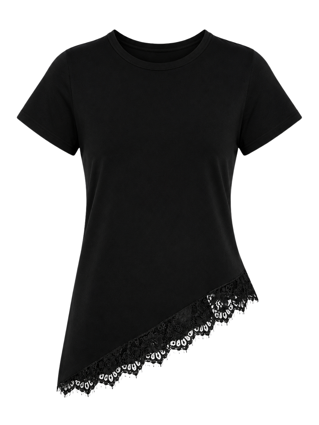 Blusa Assimétrica com Renda