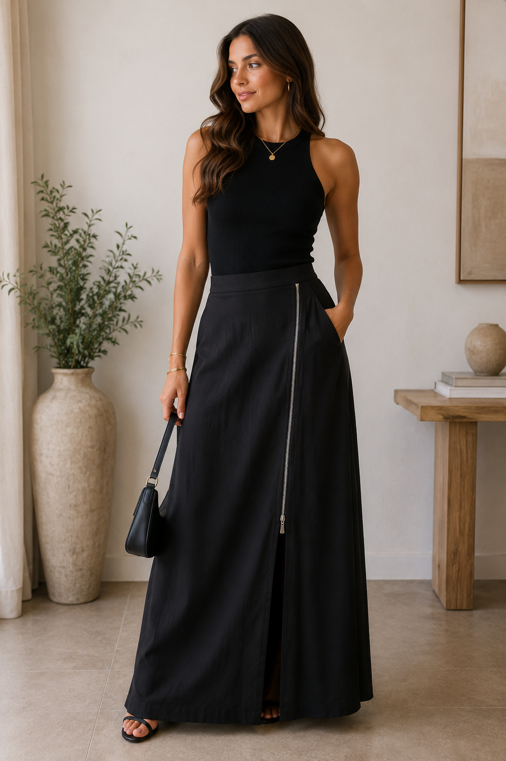 Saia Pantalona com Cintura Elástica